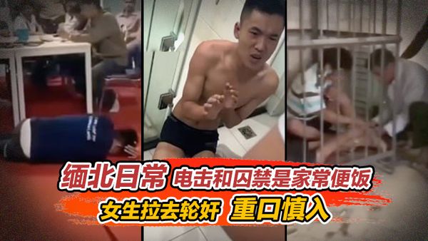 缅北日常，电击和囚禁是家常便饭女生拉去轮奸，重口慎入