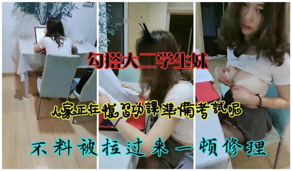 ④勾搭上大学的表妹，在复习功课就被推倒了