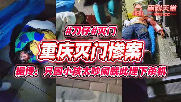 重庆灭门惨案-网传三岁小孩调皮半夜打球扰民就此埋下杀机#刀仔#灭门管好自家的熊孩子
