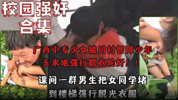 广西中专少女被同村弱智少年玉米地里强行脱衣强奸