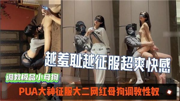 PUA大神征服大二网红母狗调教性奴