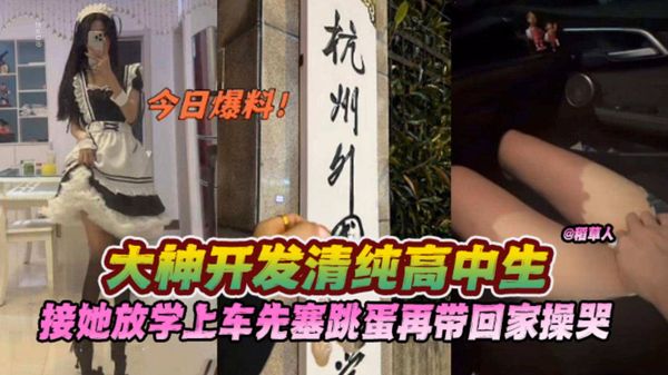 网曝黑料-大神开发清纯高中生，接她放学上车先塞跳蛋再带回家无情操哭！-