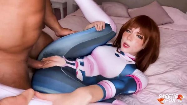 [SweetieFox]我的英雄学院cos丽日御茶子入学第一天就被老师干了口交后入女上位